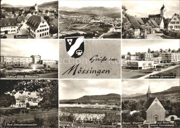 Moessingen Aufbau Gymnasium Schwimmbad Rathaus Got