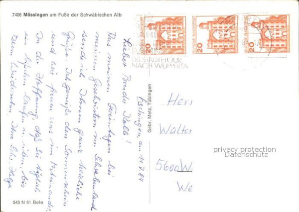 Moessingen Aufbau Gymnasium Schwimmbad Rathaus Got – Bild 2