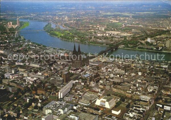 Koeln Rhein Fliegeraufnahme