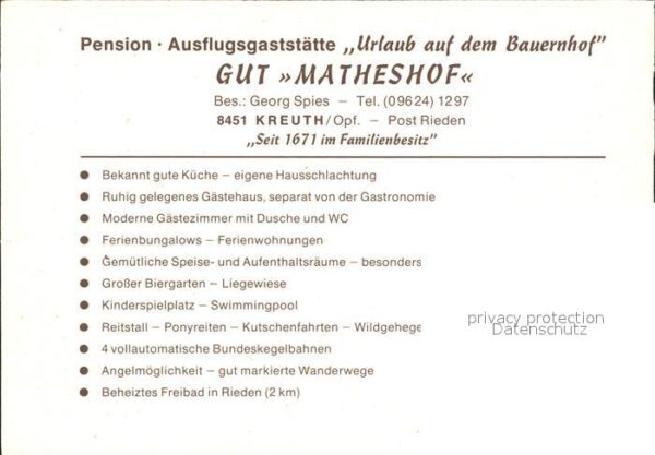 Kreuth Oberpfalz Gut Matheshof – Bild 2