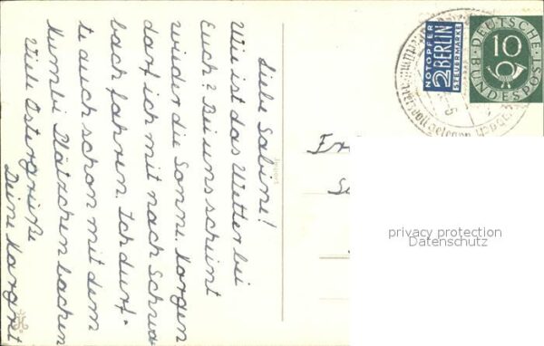 Ostern Easter Paques Narzissen Vergissmeinnicht Litho – Bild 2