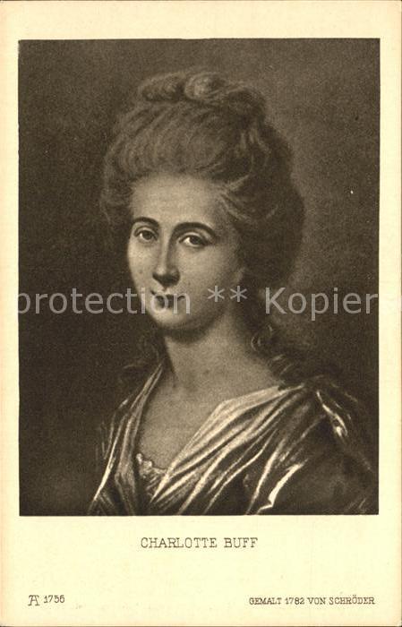Verlag Ackermann Kuenstlerpostkarte Nr. 1756 Charlotte Buff Goethe Künstler von