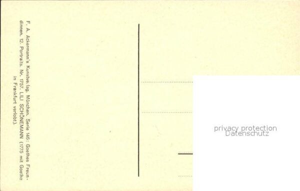 Verlag Ackermann Kuenstlerpostkarte Nr. 1757 Lili Schönemann Verlobte Goethe – Bild 2