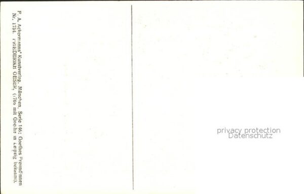 Verlag Ackermann Kuenstlerpostkarte Nr. 1754 Friederike Elisabeth Oeser Goethe – Bild 2