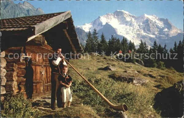 Alphorn Alphornbläser Sennenbub Wengen Jungfrau