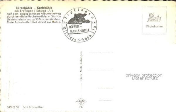 Hoehlen Caves Grottes Bärenhöhle-Karlshöhle Erpfingen – Bild 2