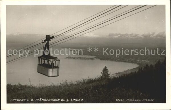 Foto Risch-Lau Nr. 12494 Bregenz am Bodensee Pfänder-Seilb