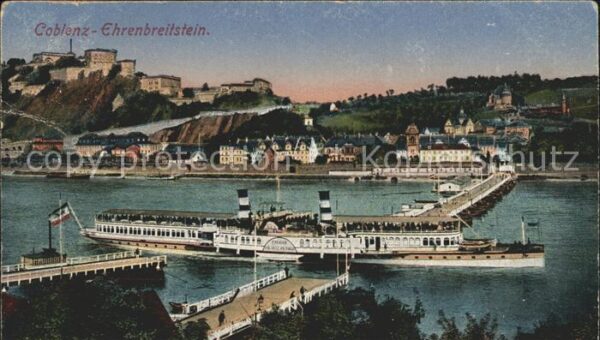 Dampfer Seitenrad Kaiserin Auguste Victoria Koblenz Ehren