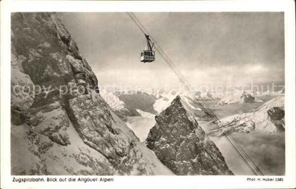 Foto Huber H. Nr. 5385 Zugspitzbahn Allgäuer Alpen