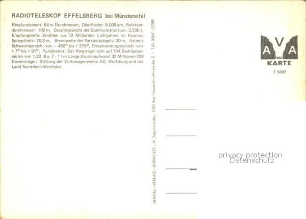 Astronomie Radioteleskop Effelsberg Münstereifel – Bild 2