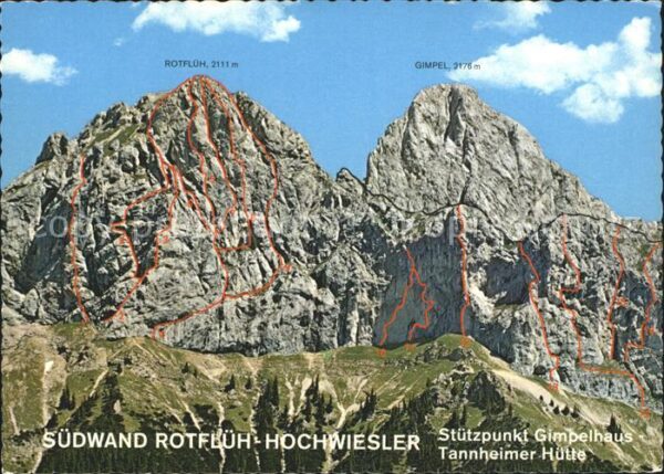 Bergsteigen Klettern Nesselwängle Südwand Rotflüh-Hochwiesle