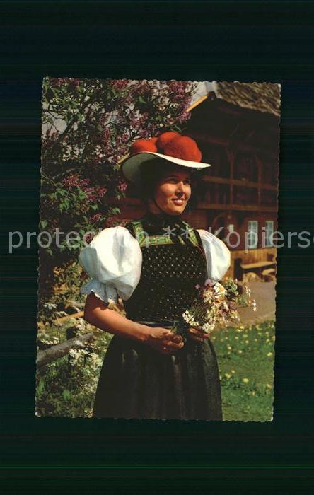Trachten Schwarzwald Gutach Bollenhut - P O S T K A R T E -