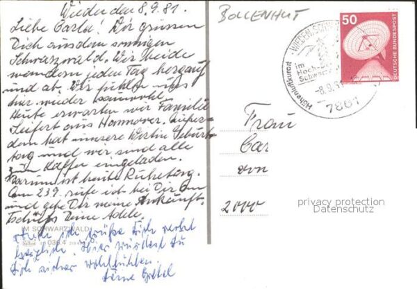 Trachten Schwarzwald Bollenhut - P O S T K A R T E -  - P O – Bild 2