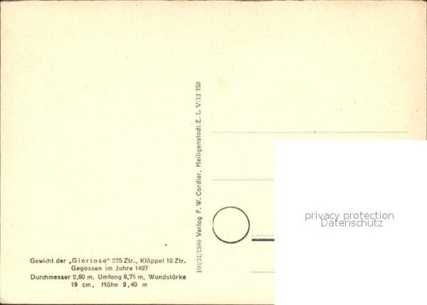 Kirchenglocke Churchbell Cloche Eglise Gloriosa Erfurt Dom – Bild 2