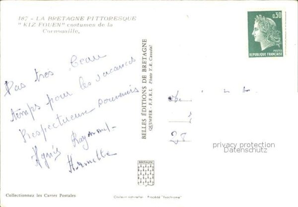 Trachten Frankreich Kiz Fouen Cornouaille – Bild 2