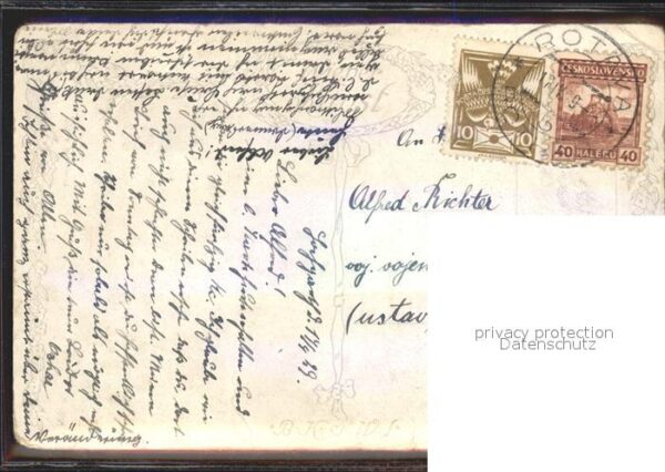 Verlag Wiener Kunst Nr. Angelo Trentin Vor der Stadtmauer Winte – Bild 2