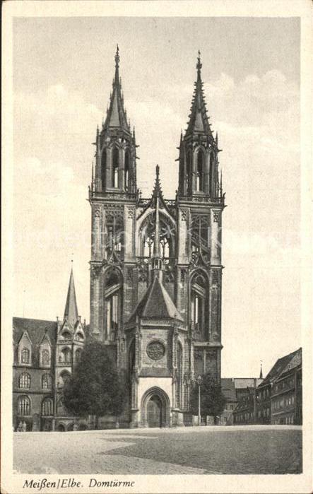Meissen Elbe Sachsen Domtürme