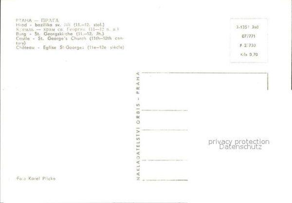 Praha Prahy Prague Burg St Georgskirche Inneres – Bild 2