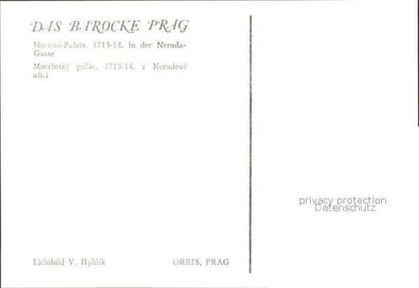 Prag Prahy Prague Morzini Palais Nerudagasse – Bild 2