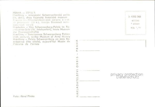 Praha Prahy Prague Hradschin Schwarzenberg-Palais – Bild 2