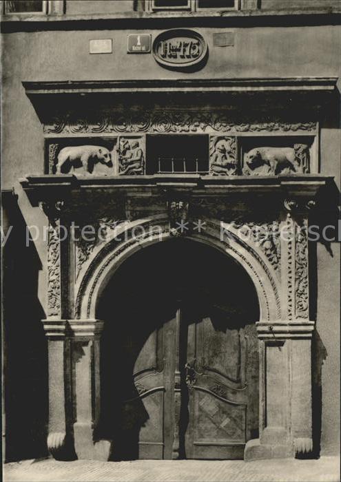 Praha Prahy Prague Altstadt Renaissance-Portal Zu zwei gol