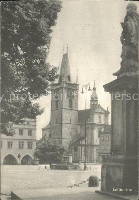 Leitmeritz Litomerice Nordboehmen Teilansicht Gebäude