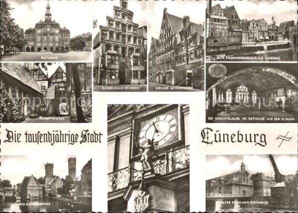 Lueneburg Roter Hahn Rathaus Giebelhaus Heilige G