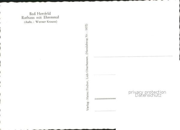 Bad Hersfeld Rathaus Ehrenmal – Bild 2