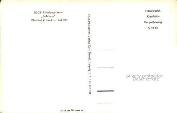 Oberhof Thueringen FDGB Erholungsheim Bobhaus – Bild 2