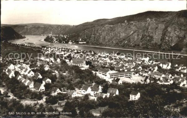 Bad Salzig Panorama am Rhein