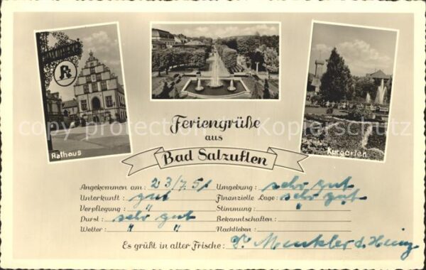 Bad Salzuflen Rathaus Kurpark Fontäne Kurgarten