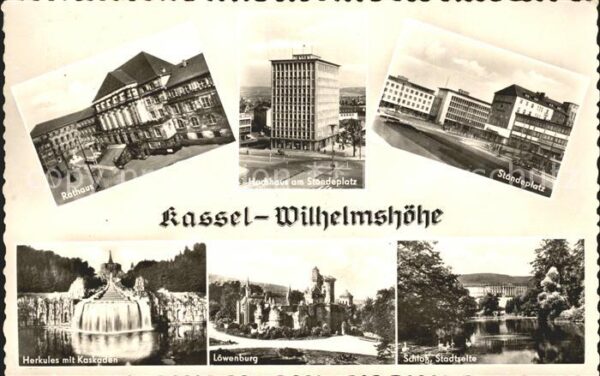 Wilhelmshoehe Kassel Rathaus Hochhaus am Ständeplatz Herkule