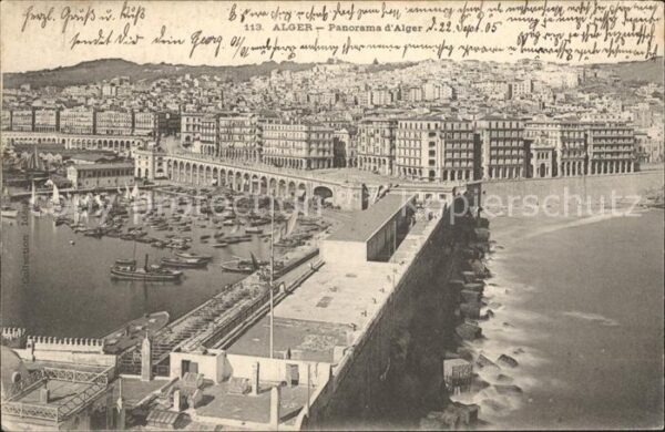 Alger Algerien Panorama Hafenpartie