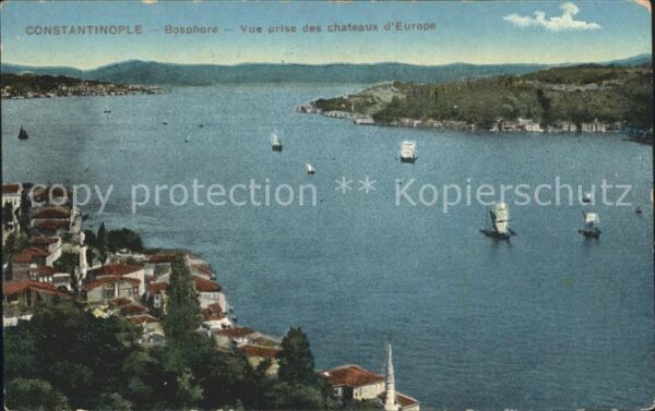 Constantinople Bosphore Vue prise des chateaux d_Europ