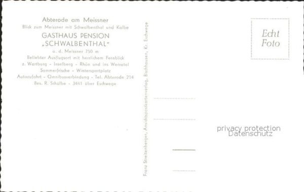 Abterode Panorama Gasthaus Pension Schwalbenthal – Bild 2