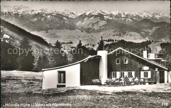 Bad Kohlgrub Hörndl Hütte mit Alpenpanorama