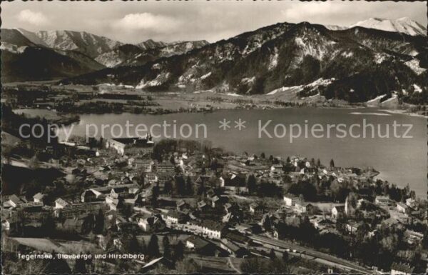 Tegernsee Totalansicht mit Blauberge und Hirschbe
