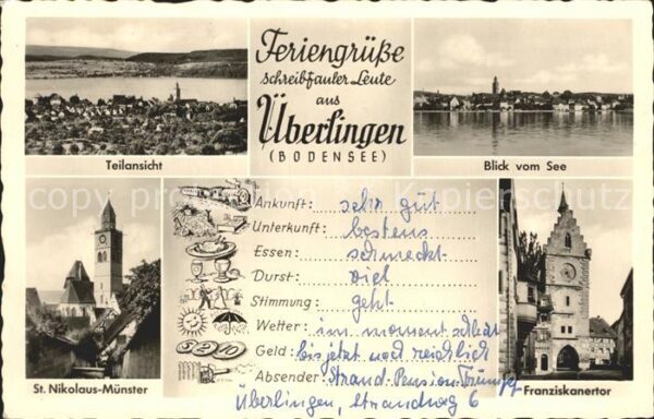Ueberlingen Bodensee Teilansicht Seeblick St Nikolaus Münste