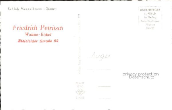 Spessart Region Schloss Mospelbrunn Fliegeraufnahme – Bild 2