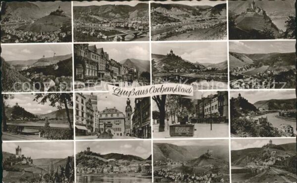 Cochem Mosel Total mit Schloss Orts und Teilansichte
