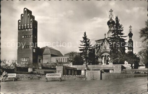 Darmstadt Künstlerkolonie Hochzeitsturm und russi