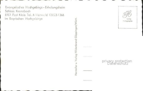 Klais Ev Hochgebirgs Erholungsheim Schloss Kr – Bild 2