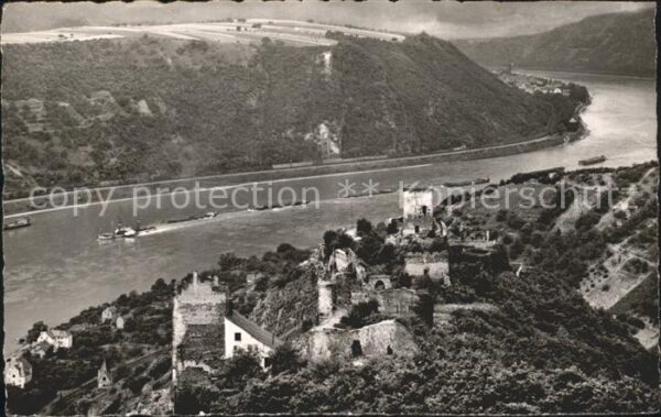 Bornhofen Kamp Rheinpartie Ruine Liebenstein und Sterr