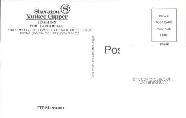 Fort Lauderdale Sheraton Yankee Clipper Beach Inn Flieg – Bild 2