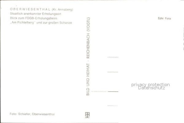 Oberwiesenthal Erzgebirge FDGB Erholungsheim Am Fichtelberg mit G – Bild 2