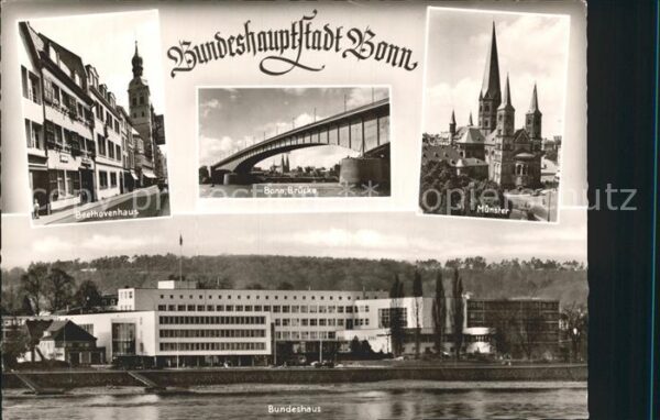 Bonn Rhein Beethovenhaus Brücke Münster Bundeshaus