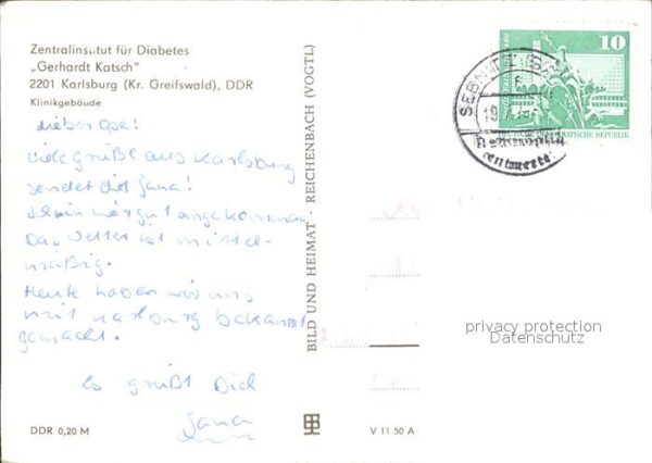 Karlsburg Greifswald Diabetesklinik Gerhardt Katsch – Bild 2