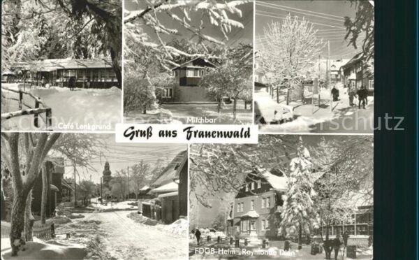 Frauenwald Thueringen Cafe Lenkgrund Milchbar Strassenpartie