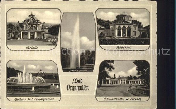 Bad Oeynhausen Kurhaus Badehaus Leuchtfontäne Wandelha