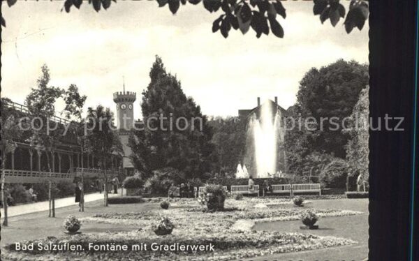 Bad Salzuflen Fontäne mit Gradierwerk
